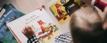 person reading a book