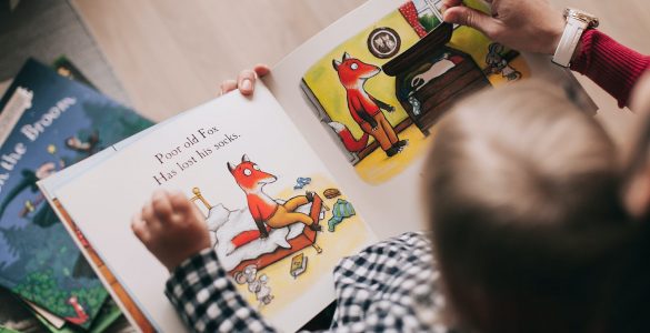 person reading a book