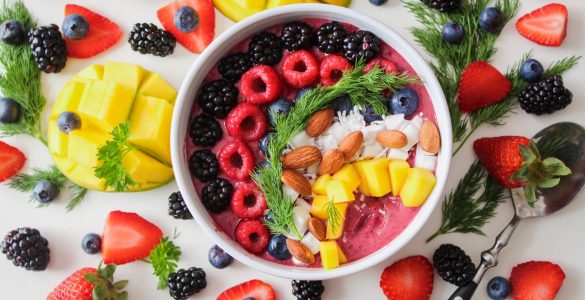top view photo of food dessert